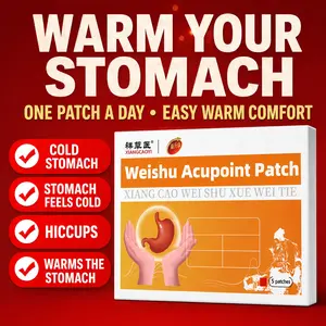 Digestive Relief Patches — Warming Stomach Patches for Stomach Cold/Pain/Distension; Aids Digestive Comfort; Relieves Abdominal Coldness and Pain