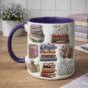 Personalized 11 oz 15oz Ceramic Mug  Bookish Gift for Readers  Custom Book Lover Gift