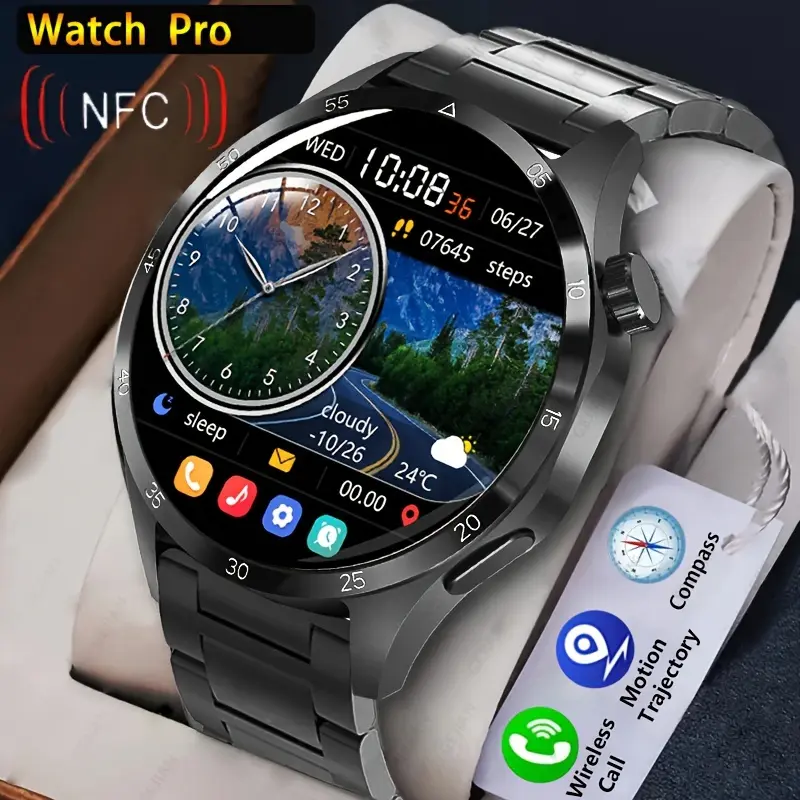 2024 Watch - Advanced GPS Motion Trajectory Tracking, Stunning 360*360 HD Touchscreen Display, Intelligent AI Voice Assistant, Hands-Free Wireless Calling, Multi-Functional ,  Designed Specifically for Men, Perfect Gift for Fathers Day