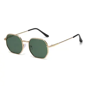 New men's and women's metal square frame fashionable ultra-light ins bare-faced glasses, retro artistic beach sunglasses