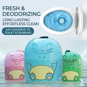 Mother’s Day Gift  Shaped Toilet Bowl Cleaner Bottle Set of 3 with Ocean Jasmine & Peach Scent for 9 Months Long-Lasting Freshness Gentle on Pipes and Porcelain Cleaning Supply Cleaning Agent