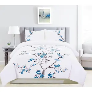 Superior Cherry Garden Cotton Duvet Cover Set, Full/Queen