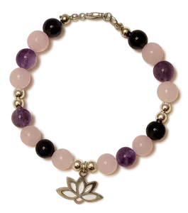 Heart and Soul - Amethyst & Rose Quartz Bracelet