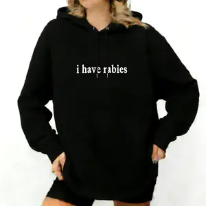 Cozy 'I Have Rabies' Hoodie, Soft Cotton Pullover for Men & Women, Trendy Unisex Hoodie, Hilarious & Comfy Gift for Him or Her, Perfect Casual Wear for Every Day