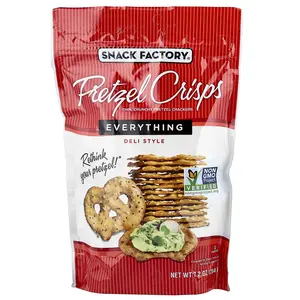 Snack Factory Pretzel Crisps, Everything, Deli Style, 7.2 oz (204 g)
