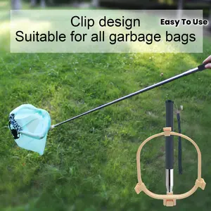 Extendable Pet Pooper Scooper, Hands-Free Waste Collector, Outdoor Pet Potty Waste Picker, Ideal for Park Walks, Dog Outings, Travel