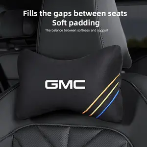 Car Headrest Neck Support Seat Lumbar Cushion Neck Pillow For GMC Terrain Sierra Canyon Yukon Acadia Savana Denali AT4 Granite
