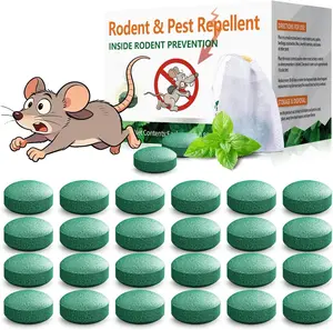 Rodent Mouse Repellent, Peppermint Oil Rat & Mice Repellent, Natural Moth Balls for Rodents Deterrent, Safe for Pets & Humans, Indoor & Outdoor Use, Keep Rodents Away from Garden & Home 24 Pack