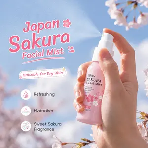 Japanese Cherry Blossom Face Mist 35ml Hydrating Moisturizing Facial Spray Refreshing Revitalizing Soothing Calming All Skin Types Travel Size Portable On The Go Skincare