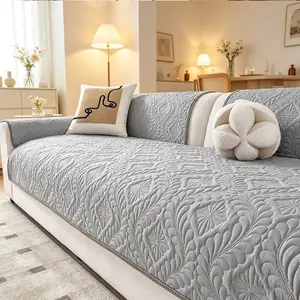 Classic Fashion Solid Color Sofa Cover, Soft Skin-Friendly Comfortable Cushion, Scratch-Resistant Dustproof Non-Slip Pet Friendly, Washable Sofa Slipcover