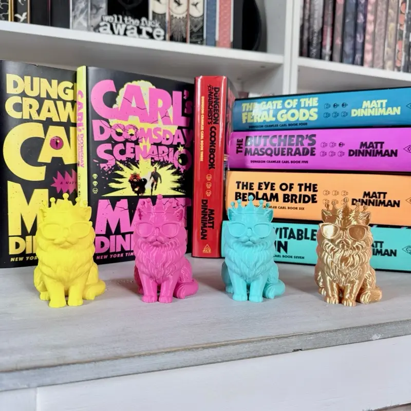 Princess Donut Library Decor Bookshelf DCC Figurine Book Lover Gift 3D Printed LitRPG Collectible Featuring Vibrant Colorful Figurines
