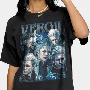Personalize Limited Vergil Devil May Cry Vintage T-Shirt, Gift For Women and Man Unisex T-Shirt