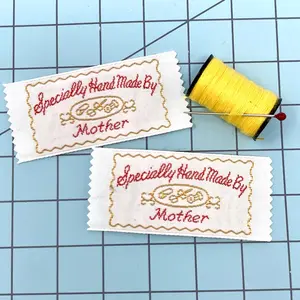 Specially Hand Made by Mother Woven Labels for Knitting, Quilting, Crocheting, and Sewing