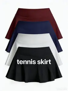 Women's 2-Piece Elastane Blend Lightweight Athletic Skort, New-Style Anti-Slip Mini Length Outdoor Sports Bottom with Pockets, Suitable for Tennis, Golf Attire, Lightweight Athletic Skirts,summervibes