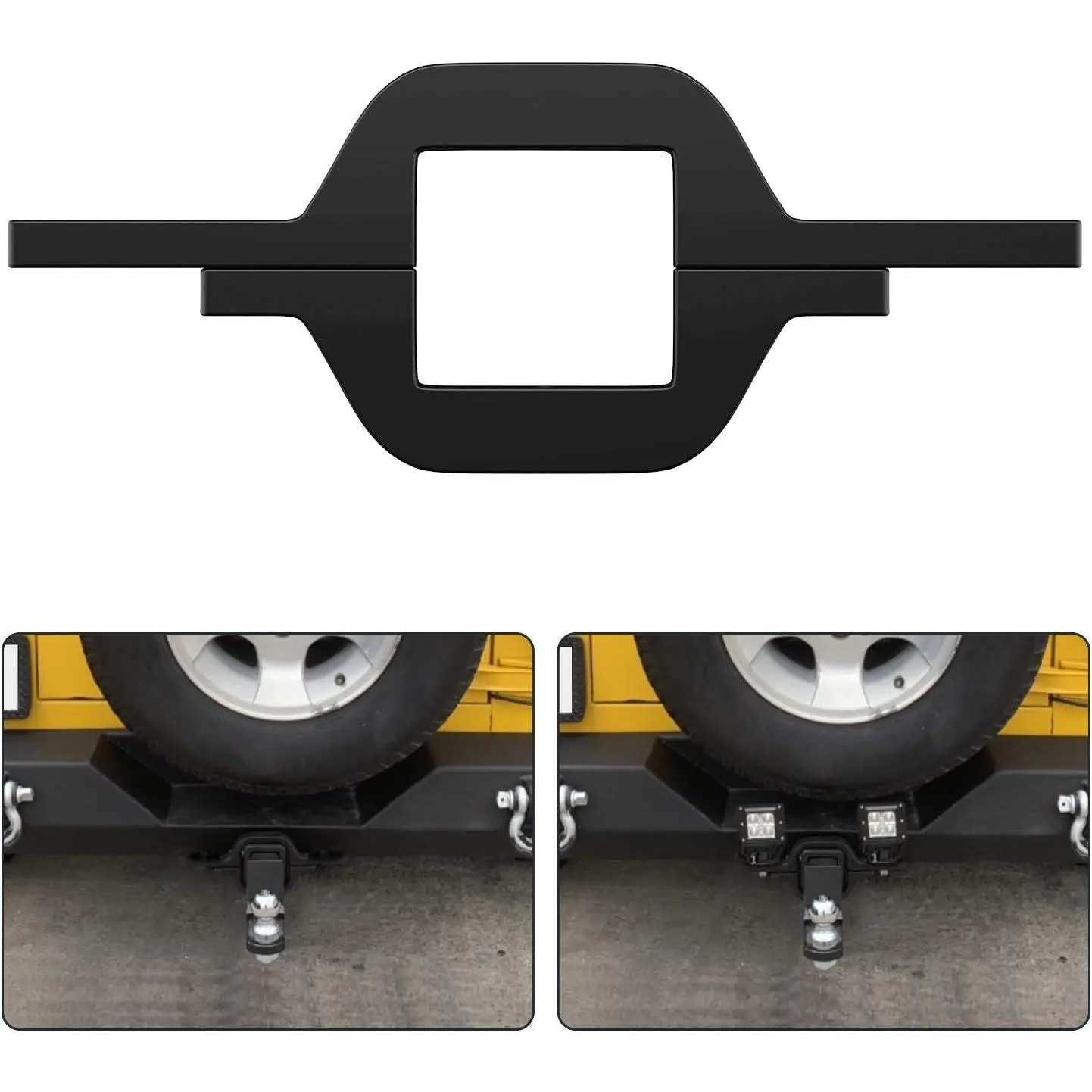 Nilight 2" Aluminium Towing Hitch Bracket Mount Kit - No Drilling, Anti-Scratch, Waterproof, Impact & High Temperature Resistant, Strong & Durable LED Dual Rear Fog Lights for Truck/SUV Off Road Lighting Accessories
