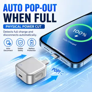 140W Type-C Physical-Disconnect Battery Guard - Auto & Self-Eject Charger, Smart Auto-Stop Charging Accessory for Mobile Smartphones, Laptops, Tablets, Anti-Overcharge Tech for Safe Overnight Use, Gift for Chargeable Devices