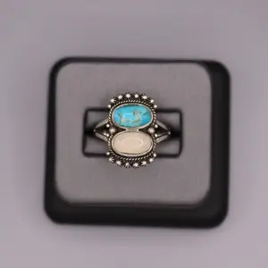 Sterling Silver Stone Ring - Multi Stone