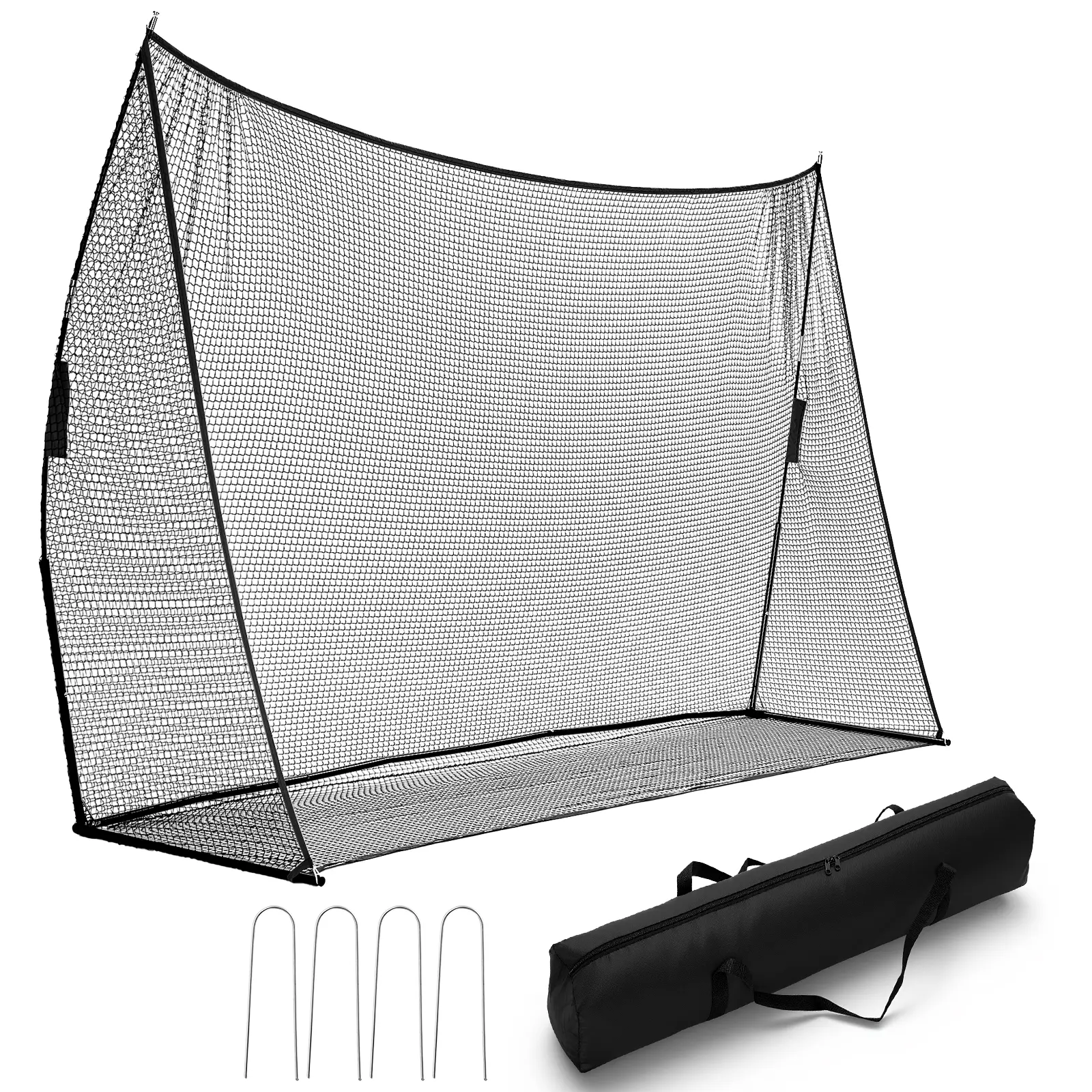 10'x7' Sturdy Golf Practice Net with Frame, Indoor-Outdoor Golf Hitting Net for Home, Garage Use