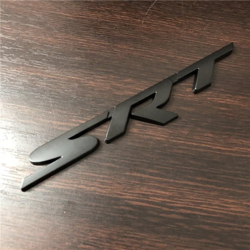 SRT 3D Metal Logo Emblem Nameplate Decal Rear Side for Dodge Charger Hellcat Challenger Jeep Grand Cherokee