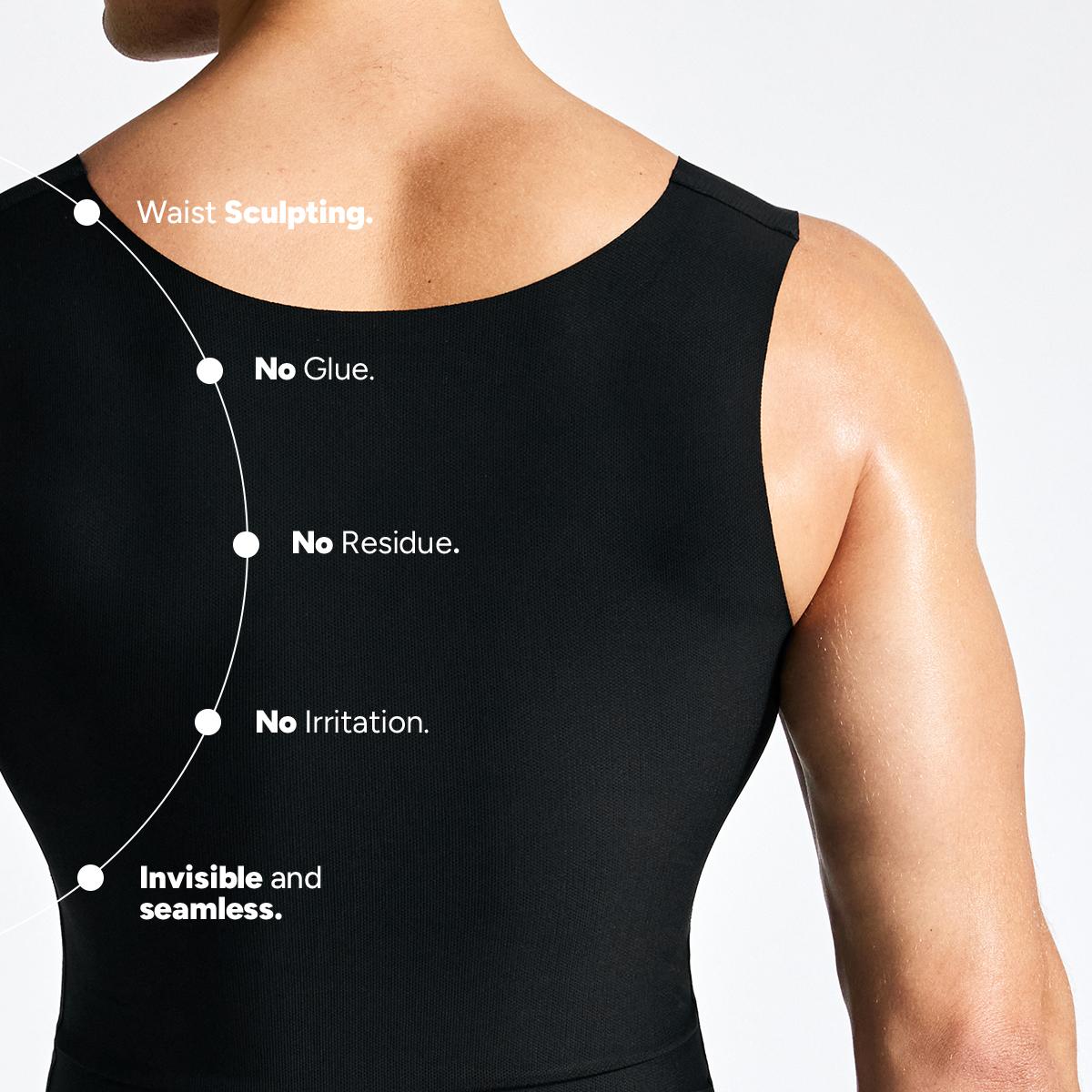 Nebility Men’s Shapewear Tank Top – Seamless Body Shaper Vest, 300g High-Stretch Fabric, Slimming & Tummy Control Undershirt, Breathable Lightweight Support