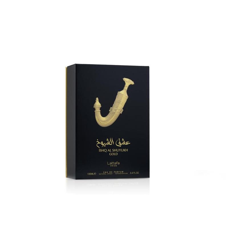 Lattafa Pride Ishq Al Shuyukh Gold for Unisex Eau de Parfum Spray, 3.4 Ounce