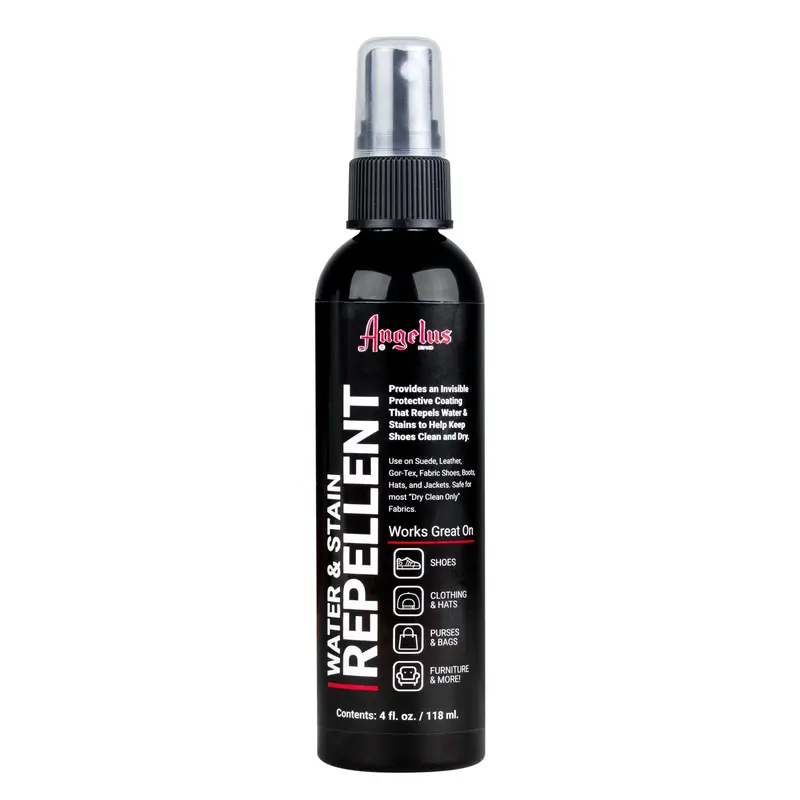 Angelus 4 oz Water & Stain Repellent Pump Spray - Invisible Protective Coating for Footwear, Fabric, Hats, Clothing, Furniture, Protecting Clothing and Suede Clean-Dry Solution