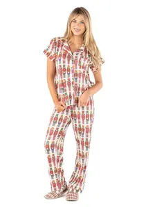 Simply Southern 0226 Nutcracker Holiday PJ Pants & Button Top Set