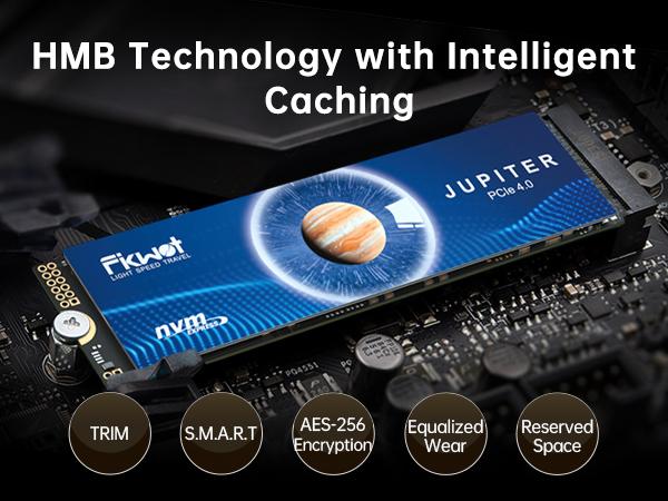 FIKWOT Internal Gaming SSD- FX991/FX910 (Heatsink), M.2 2280 PCIe Gen 4x4 NVMe 3D NAND , 500GB/1TB/2TB/4TB, Up to 7300MB/s Read Speed, TRIM+HMB Supported, Windows 11 Compatible, PS5/Laptops/Desktops