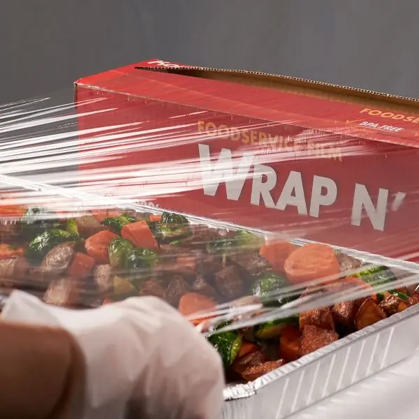 24" x 2000' WRAP N'GO Foodservice Film with Serrated Cutter - 1 Roll