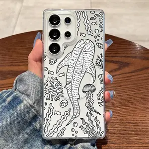 Featuring a Design with Whale Sharks, Jellyfish, Fish, Coral, Sea Plants, And Shells.Supports for Samsung Galaxy S26 S25 S24 S23 S22 S21 S20 Fe Plus Ultra Edge S10E A57 A56 A55 A54 A37 A36 A35 A34 A26 A25 A24 A23 A17 A16 A15 A14 A07 A06 A05s Note20 Note10