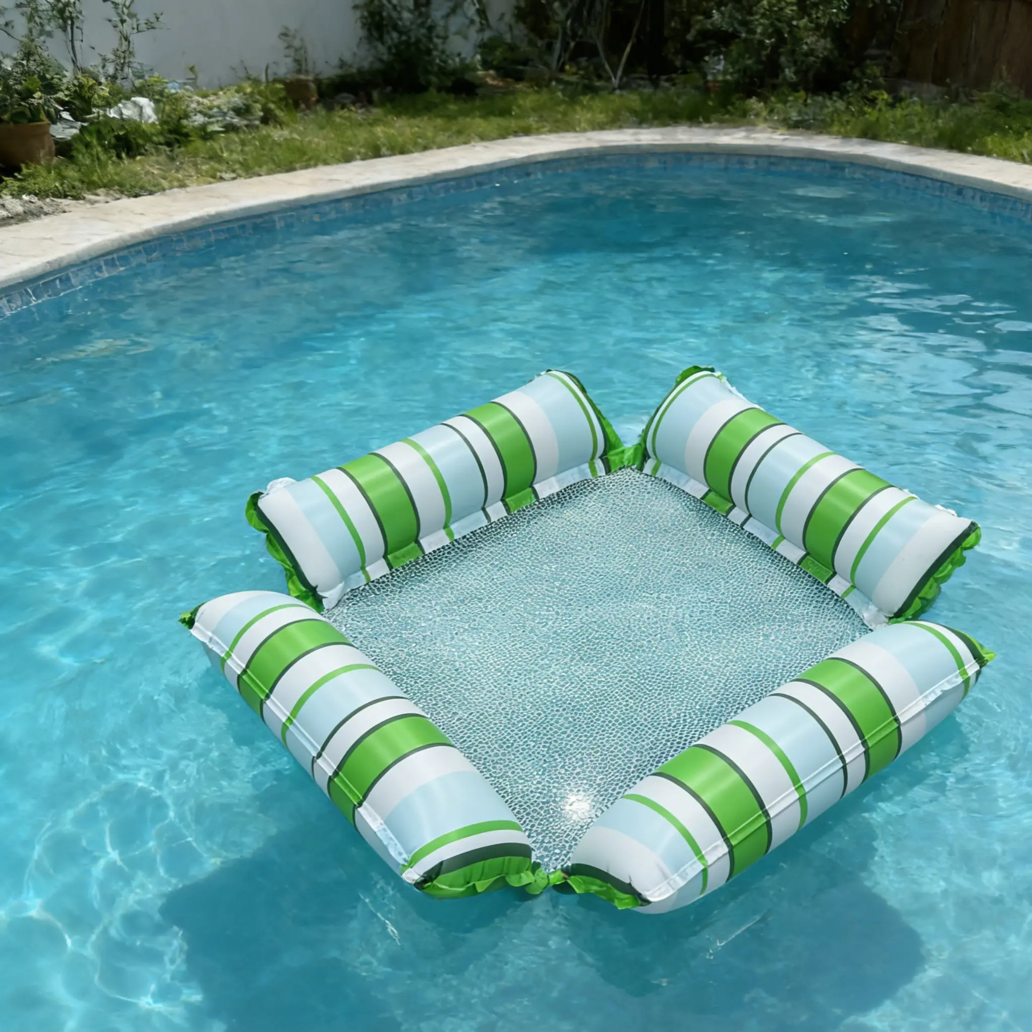 New Large Water Float Bed for Adults, Inflatable Float Bed, 4-In-1 Multi-Functional Pool Toy, Lounge Chair Float, Water Sofa Float, Pool Lounger Float, Ideal for Vacation Relaxation
