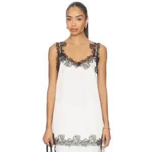 SOLAQUA The Juliette Camisole in Champagne With Noir Lace