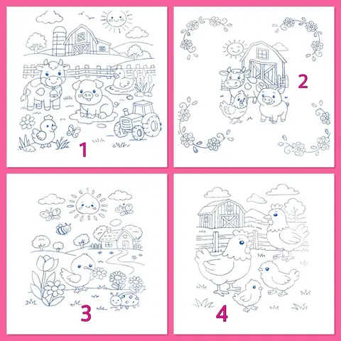 Servilleta 45x50cm (ANIMALES) Diamante Fabric Stamped Embroidery - Bordado - Tortilla Warmer Fabriic