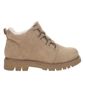 Corkys Womens Campfire Lug Sole Lace Up Casual Boots Ankle Low Heel 1-2" - Beige