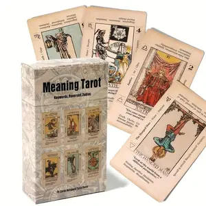 Classic Tarot Card Game,78pcs/set Portable Divination Games Card, Mysterious Board Game Toys Suitable for Some Destiny Lovers, Durable Tarot Cards