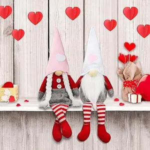 2pc Valentine Day Decor  Mr and Mrs Gnnome for Home Table Decorations, Valentine's Gifts.