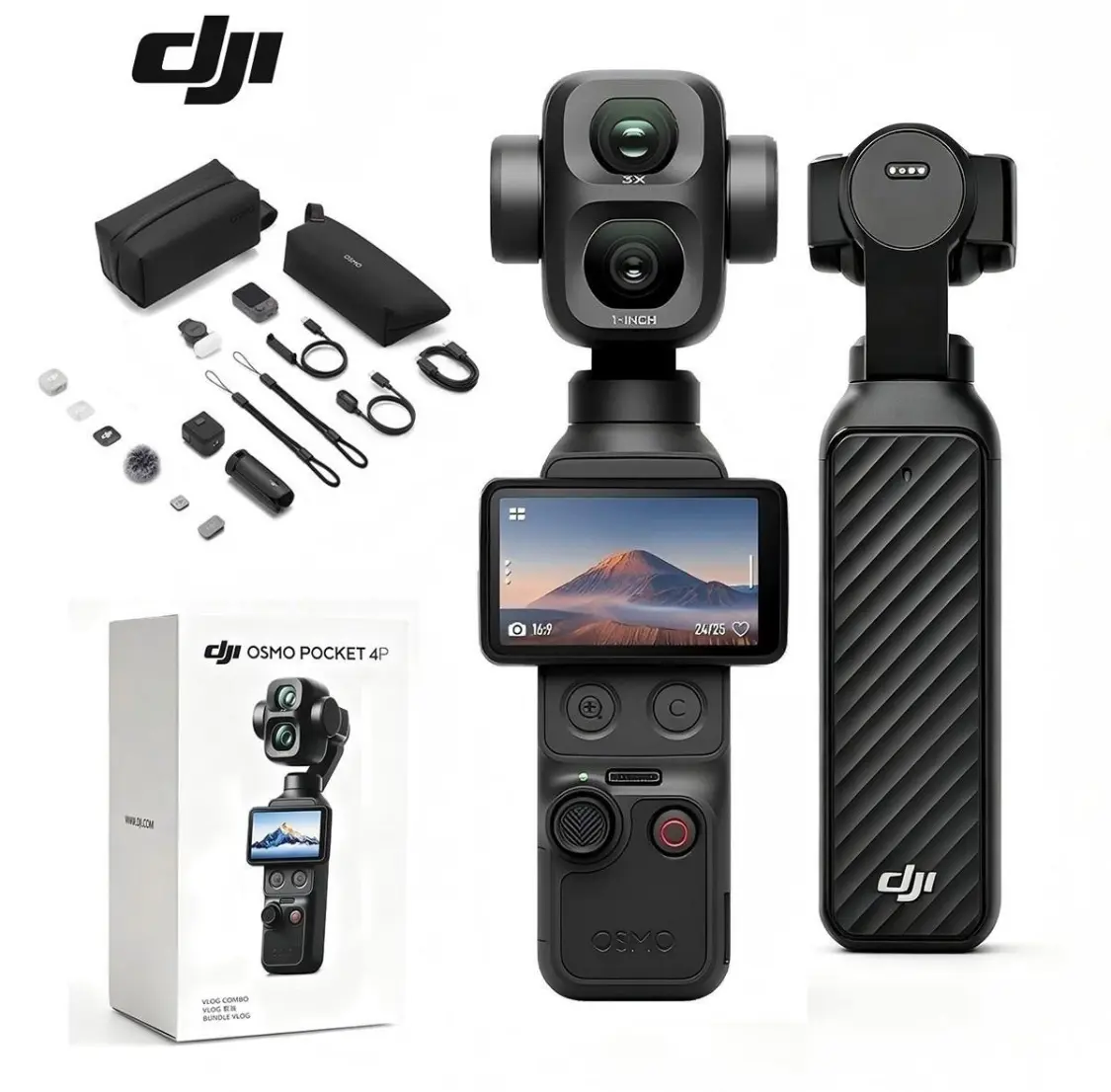 DJI Osmo Pocket Four Pro(4P) Vlog Creator Combo Handheld Stabilizer 103GB
