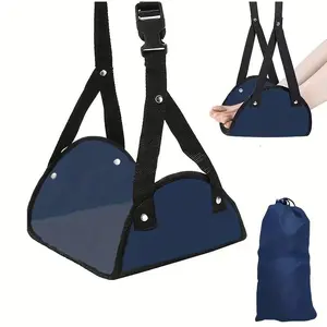Portable Foot Rest, Lightweight Travel Foot Sling Leg Rest with Storage Bag, Travel Foot Rest for Airplane, Outdoor Camping & Hiking Equipment