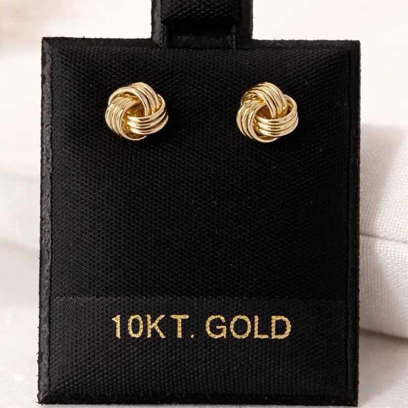 Aretes pegados Oro 10K