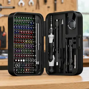 Professional Precision Screwdriver Set: 108 Magnetic Color-Coded Bits, Full Repair Toolkit for Electronics, Laptops, Mini Devices. Non-Slip Grip, Portable Multi-Purpose Tech Tool Kit for Detailed Disassembly.