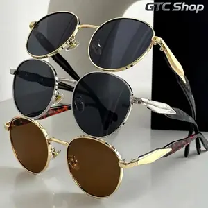 Women's 3-Piece Semi-Rimless Oval Metal Alloy Sunglasses - Trendy Retro Street Style, Lightweight Slim Frame, UV Protection Lenses, Fashion Eyewear for Daily Wear, Summer Outfits, Women's Sunglasses summerwins