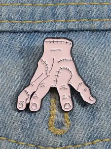 Wednesday Addams Weird Hand Enamel Pins Fantasy Horror TV Series Peripherals Alloy Brooch Lapel Backpack Fashion Jewelry Accessories Gift for Friends