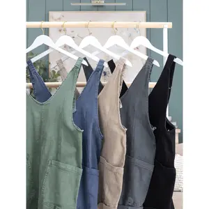 Zenana Washed Sleeveless Romper with Pockets | S-L