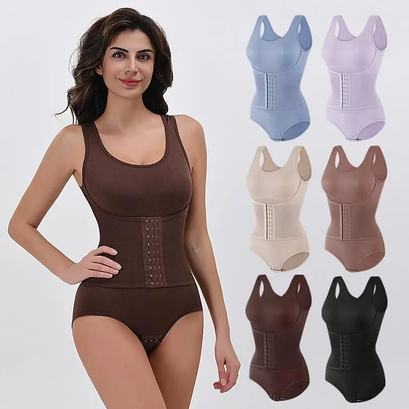 Bodysuits for Women Underwear Waist Trainer Shapewear Knit Firm Body Shaper Tops Butt Tummy Control Faja Colombiana Open Bust Corset Fit Basic