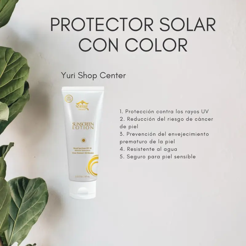 Colored sunscreen lotion