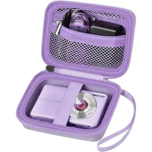 Case Compatible with Digital Camera, Digital Point and Shoot, Vlogging Camera, Holder for SD Card More (Purple)