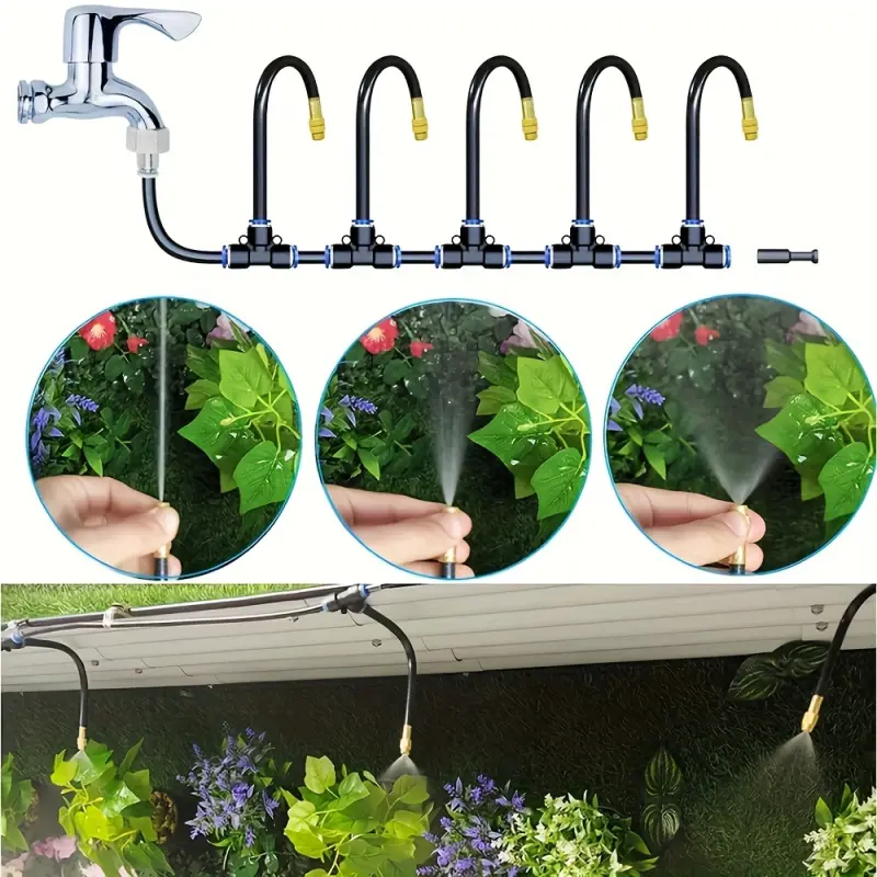 1968.5 Inch Irrigation System Drip Kit, DIY Water Saving Garden Watering System, Automatic Drip Irrigation Set for Lawn, Patio, Greenhouse