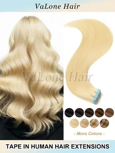 Human Hair Straight Wig Extensions, Tape-In Style, Medium Length (12-22 Inches), Seamless Fit, Invisible Tape, Women's Use, 20 Pieces/pack