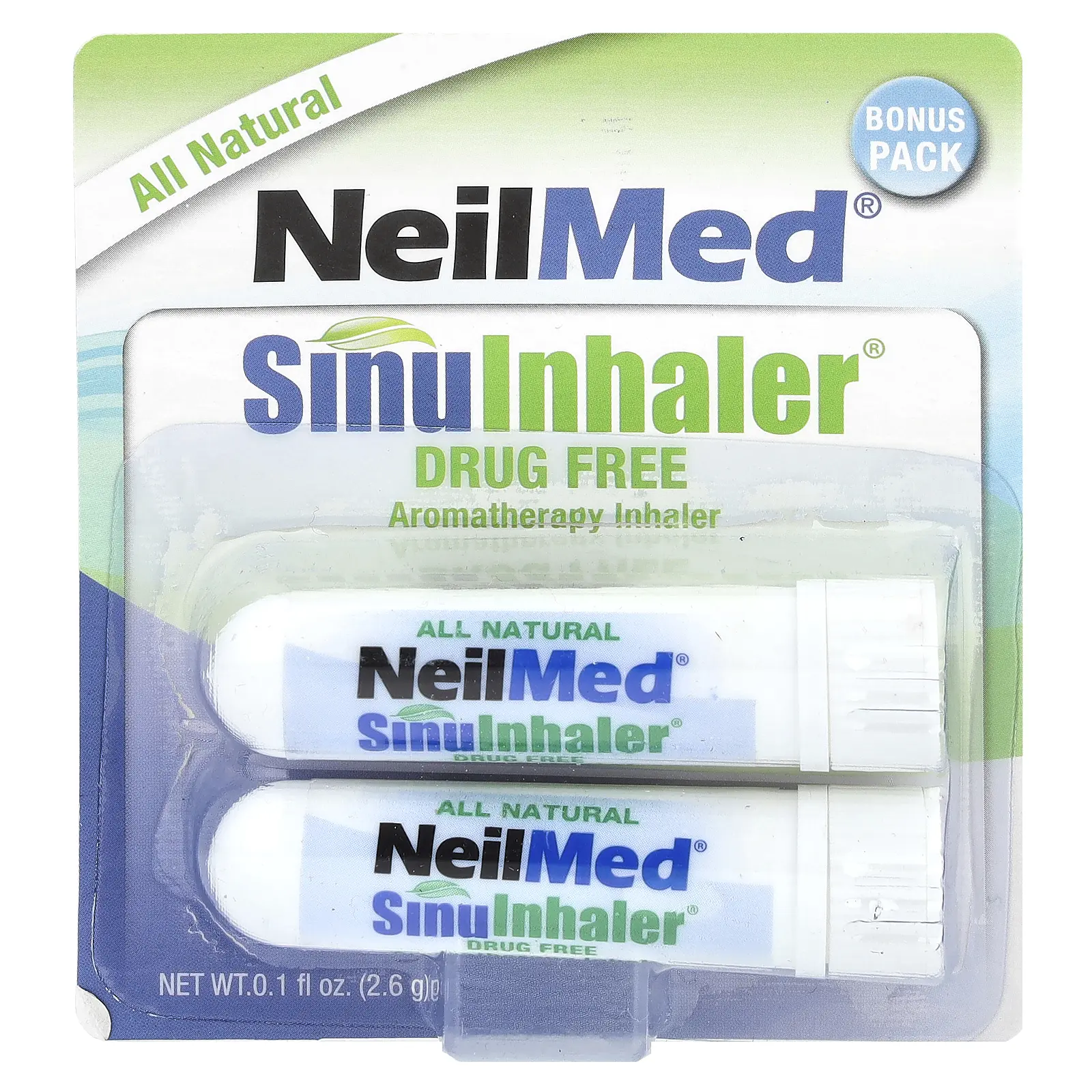 NeilMed SinuInhaler®, Aromatherapy Inhaler, 2 Inhalers, 0.1 fl oz (2.6 ...