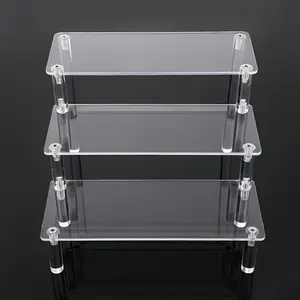 Step display rack, display shelf, acrylic step rack, cosmetics storage rack, figure decoration shelf, desktop storage and display rack, Organiser